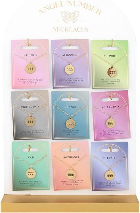 Produktbild Something Different Engel Nummern Halskette 45erPack Set Edelstahl (100% synthetisches Material)