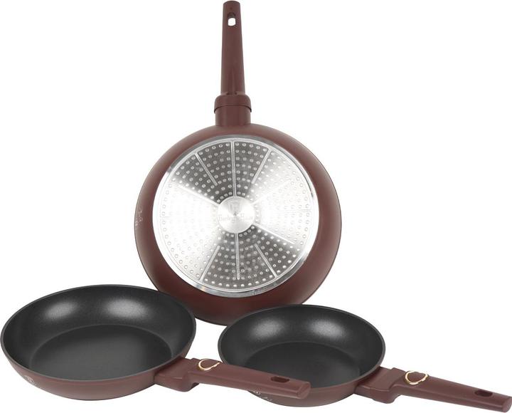 Image du produit BerlingerHaus Set de poêles à frire, 3 pièces, Ã˜ 20/24/28cm, bordeaux (28 cm, Poêle à frire, Aluminium)