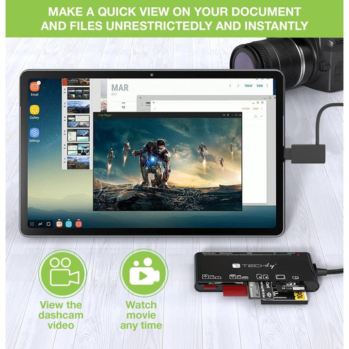 Immagine prodotto Techly Lettore multi-card USB-A e USB-C (Tipo-B)