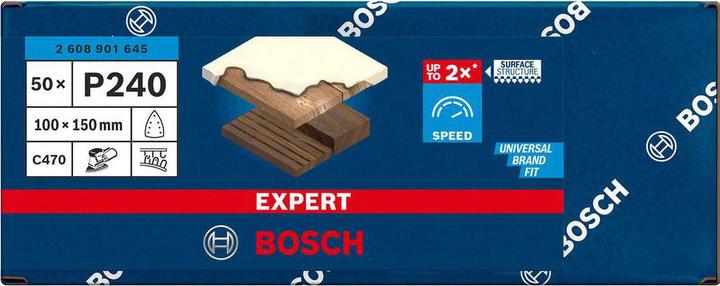 Produktbild Bosch Professional Zubehör EXPERT C470 Schleifpapier, 100 x 150 mm, G 240, 50 Stück (G240)