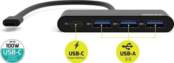 Immagine prodotto Port Designs Hub USB-C (USB-C, 3 Porti)