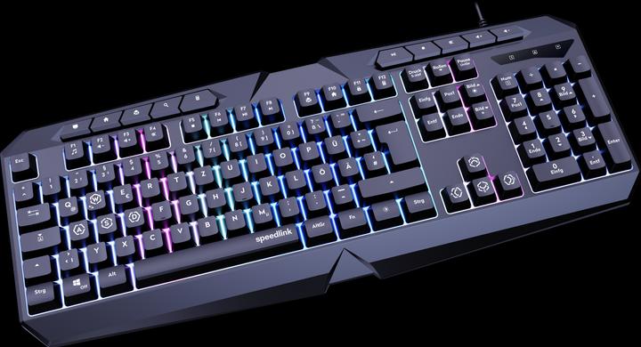 Produktbild Speedlink LUDICIUM RGB Rainbow Gaming Keyboard, black - US Layout (US, Kabelgebunden)