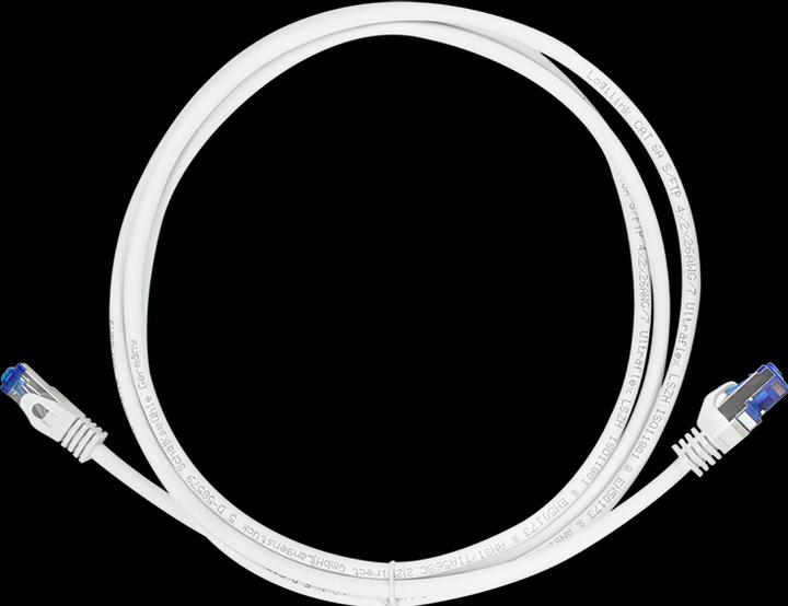 Actual product image LogiLink Patch cable Ultraflex, Cat.6A, S/FTP, 1.0 m, whiteá (S/FTP, CAT6a, 1 m)