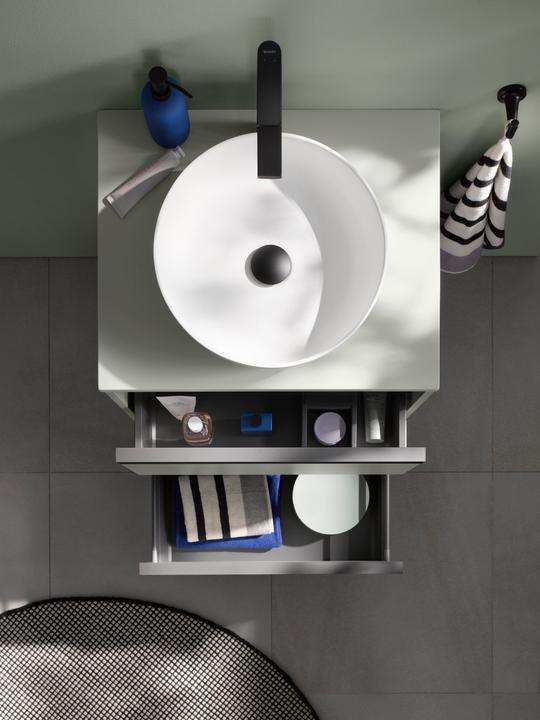 Produktbild Duravit Sivida Aufsatzwaschtisch, rund, 400x400mm, ohne Hahnloch, ohne Überlauf (400 mm, 400 mm)