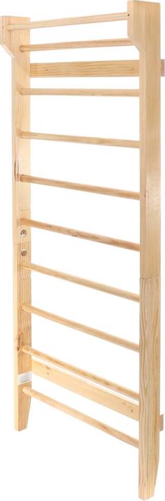 Wiltec Toboli Sprossenwand in Holzoptik 195cm Sprossenwand Kletterwand Turnwand Fitness