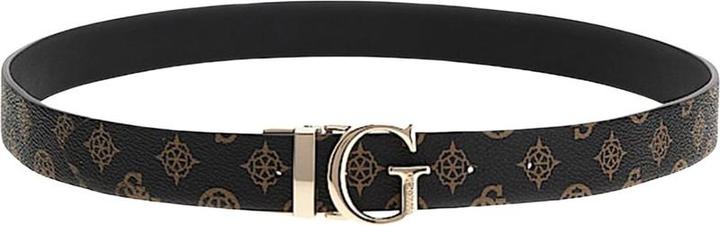 Guess Vermutlich masie einstellbare und reversible Damengürtel - Mokka -Logo - Grösse l (L)