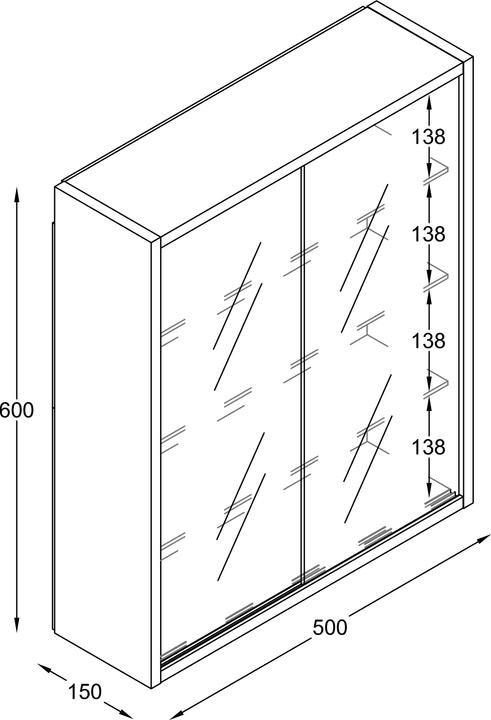 Actual product image VCM Hängevitrine Wandvitrine Glas Drivalo M (60 x 50 x 15 cm)