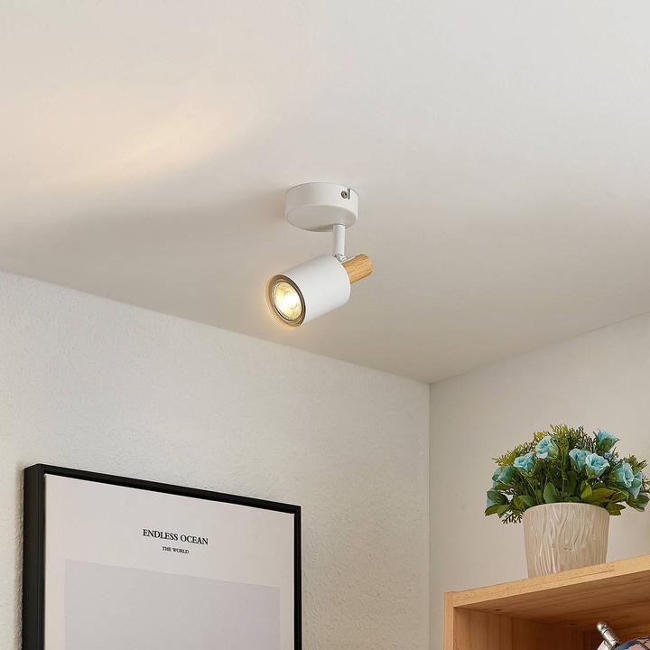 Produktbild Lindby Junes LED-Wandstrahler, einflammig, weiss (GU10)