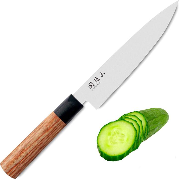 Actual product image Kai Seki Magoroku Red Wood Utility knife (15 cm)