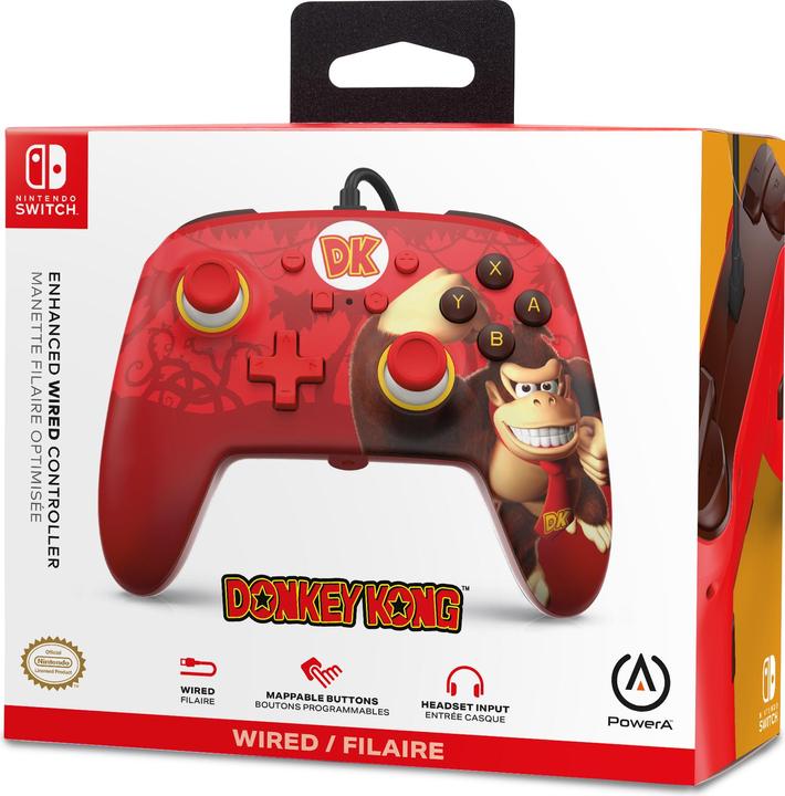 Produktbild PowerA Switch Controller Enhanced wired Donkey Kong Flex (Switch, Switch OLED)
