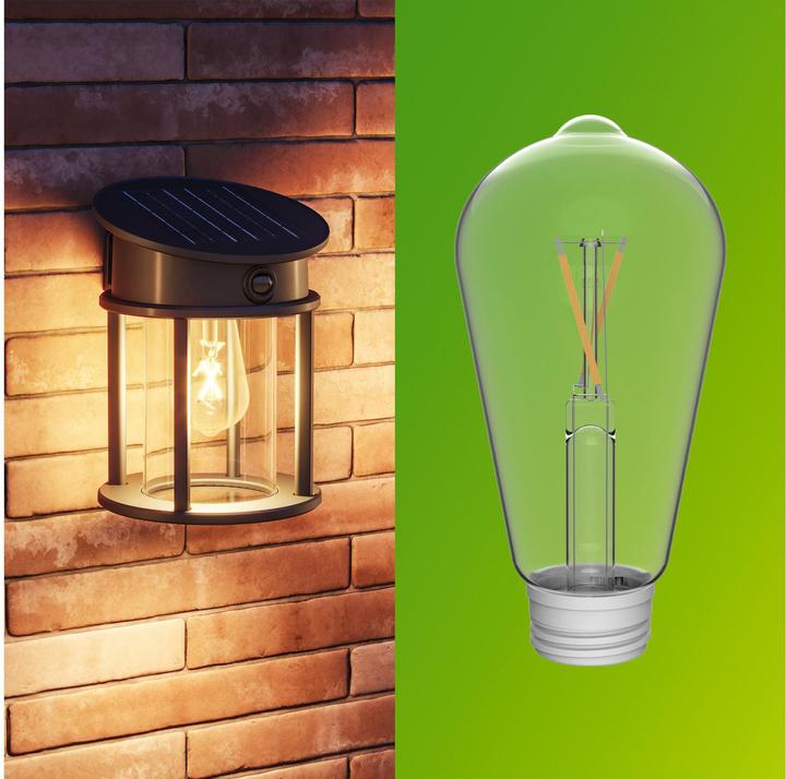 Produktbild Philips Lighting Geri 929004633001 Solar-Aussenwandleuchte 3.2 W Warmweiss Schwa (470 lm, IP44)