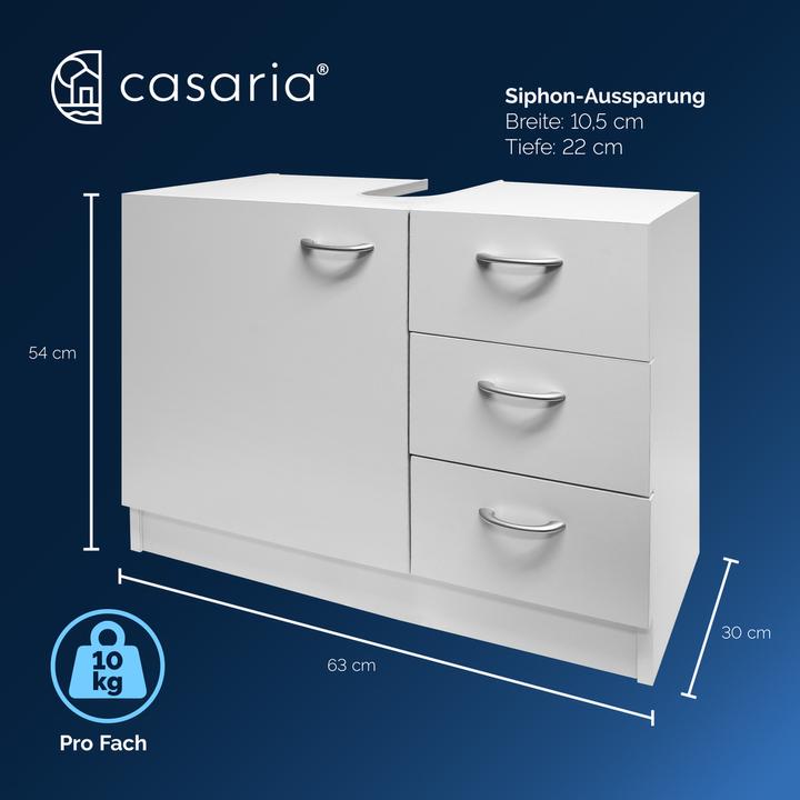 Actual product image Casaria Vanity cabinet (63 x 30 x 54 cm)