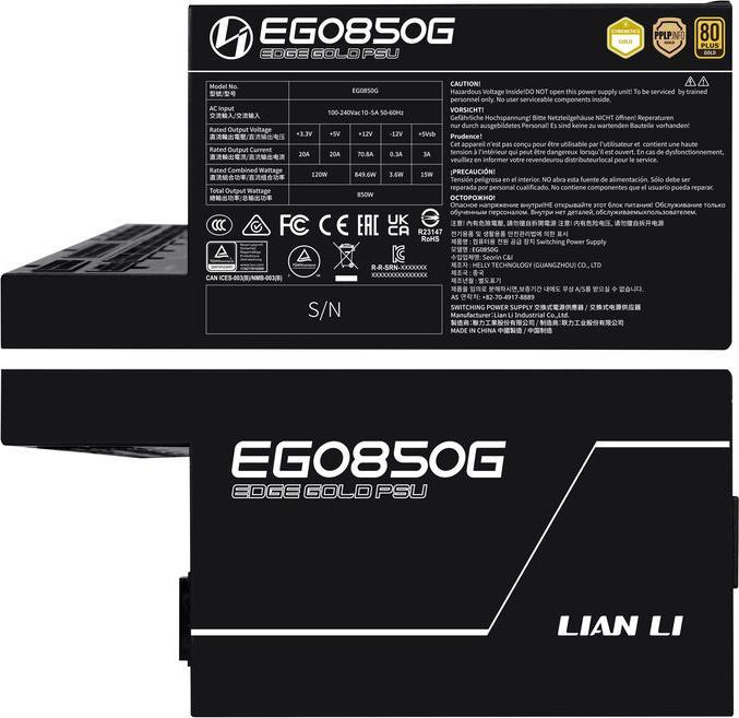 Actual product image Lian-Li Edge Gold (850 W)