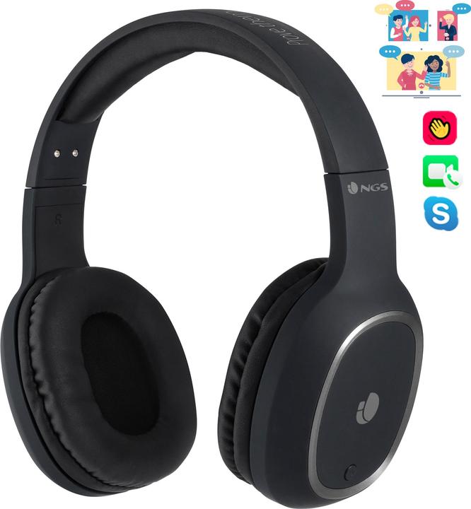 Immagine prodotto NGS Artica Pride Cuffie con archetto senza fili per chiamate/musica Micro USB Bluetooth Nero (Nessuna soppressione del rumore, 7 h, Senza fili)