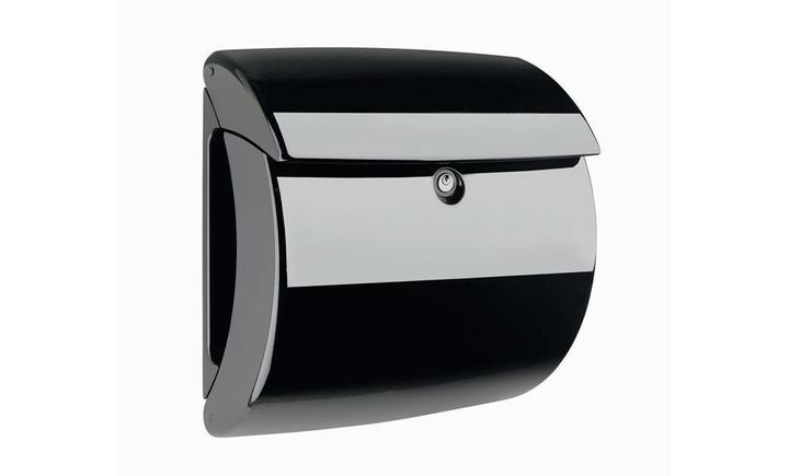 Actual product image Burg Wächter Letter box plastic WxHxD 400/380/178 mm Piano 886 black Opening stop