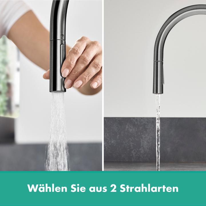 Image du produit hansgrohe Mitigeur d'évier 210 Talis M54 douchette extractible, 2 jets brushed black chromé
