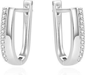 Produktbild Beneto Stylish silver earrings with zircons AGUC1433 (L)
