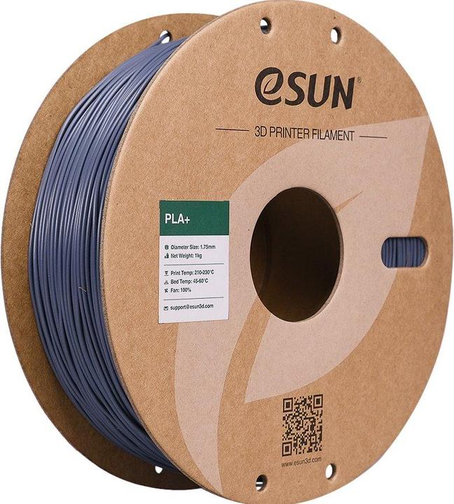 Actual product image eSUN PLA+ 1.75mm GREY 5kg (PLA+, 1.75 mm, 5000 g, Grey)