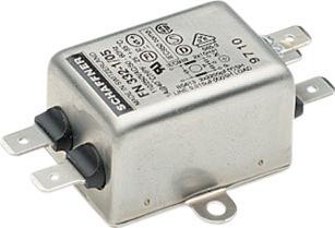 Produktbild Schaffner EMV Netzfilter, 6A, 250VAC, Schnellverbindung/Lot