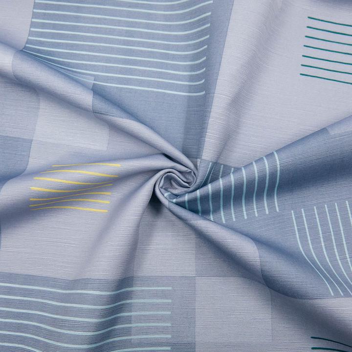 Image du produit Stoffrestposten Tissu pour rideaux opaque - bleu clair Modern Art - quantité minimale de vente : 1 mètre