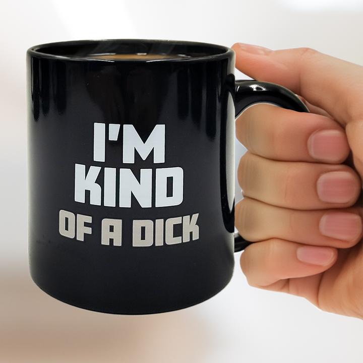 Actual product image Mad Monkey Kind of a Dick mug with colour change due to heat (300 ml, 1 x)