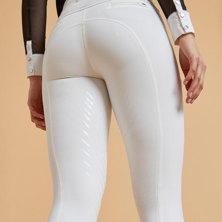 Produktbild Fouganza Turnierreithose Damen - 900 Classic Grip weiss (XL)