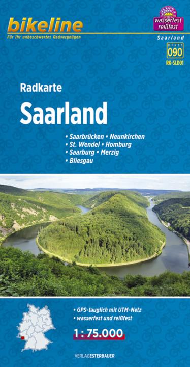 Produktbild Bikeline Radkarte Deutschland Saarland 1 : 75 000 75000