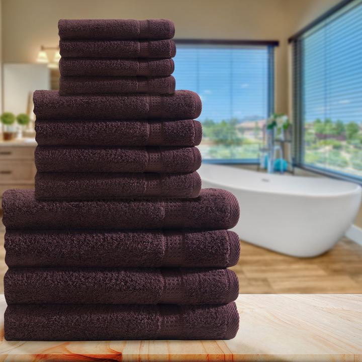 Actual product image Casativo Towel set 12 pieces, 4 guest, hand and bath towels each (100 x 50 cm, 50 x 30 cm, 150 x 100 cm)