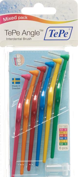 Produktbild TePe Interdentalbürsten Angle Mixed Pack ISO 0-5 (6 x, 0.80 mm)