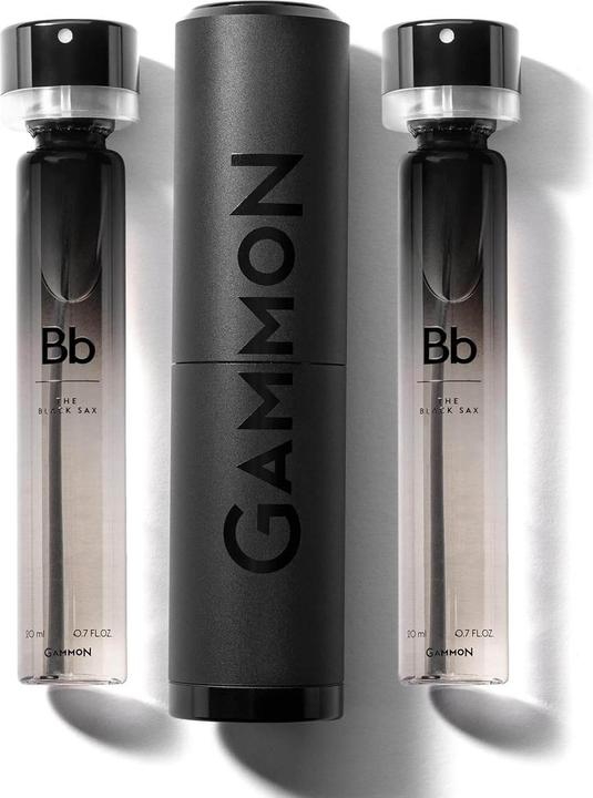 Produktbild Gammon 8772 Black Notes Parfum Starter-Set Bb (2x20 ml), das holzig-würzige BLACK SAX Herren Parfum (Eau de Parfum, 40 ml)