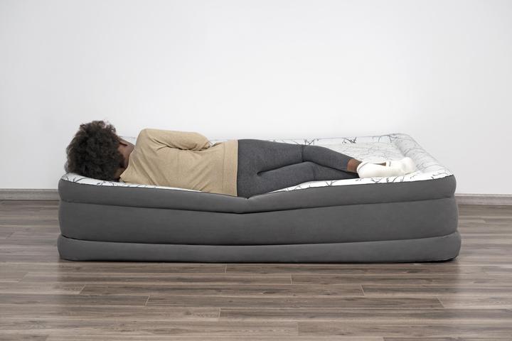 Actual product image Bestway Tritech Queen Air Mattress with Built-in USB Pump 2.03 m x 1.52 m x 36 cm