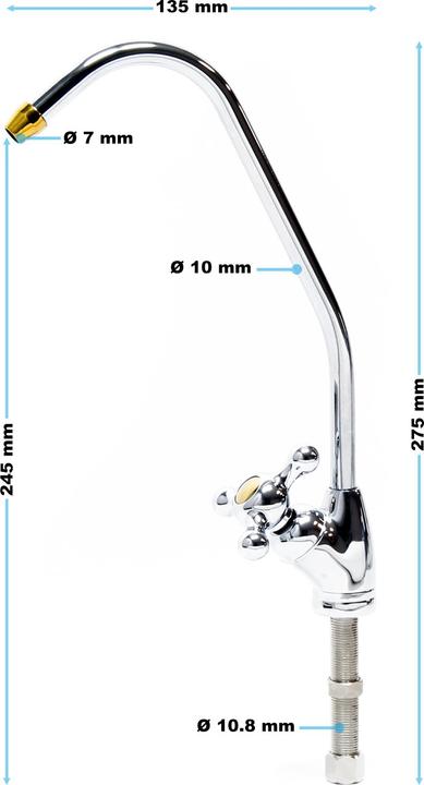 Actual product image Naturewater 6.35mm (1/4") Imperial I D-02 Reverse Osmosis Water Tap