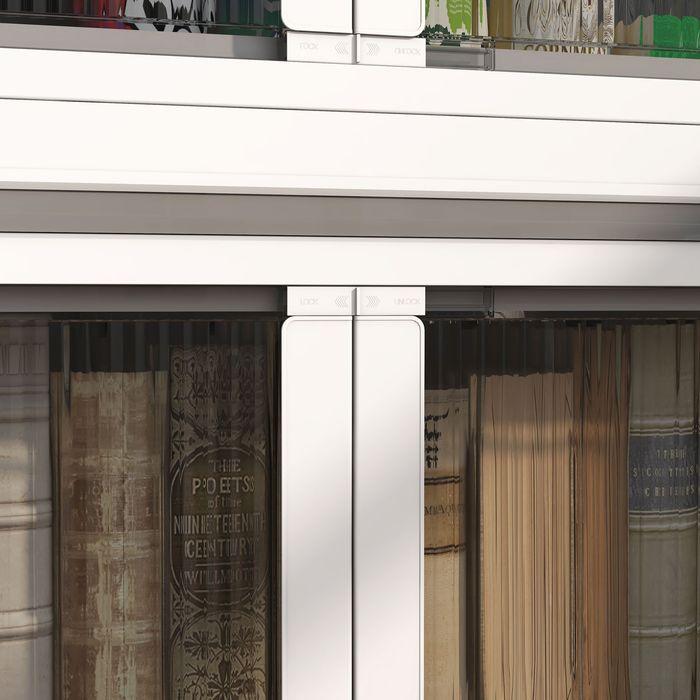 Actual product image Swisshandel24 Storage box 69L stackable with castors, foldable, 5-sided access, white (69 l)