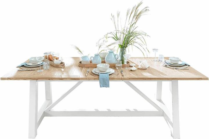 Produktbild Loberon Esstisch Dubberly braun/weiss (78 x 280 x 100 cm)