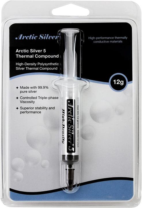 Produktbild Arctic Silver Sidabrinis AS5, 12g Kühlkörpermasse Wärmeleitpaste 350000 W (9 W/m K, 12 g)