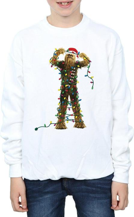 Actual product image Star Wars Boys Chewbacca Christmas Lights Sweatshirt (152, 158)