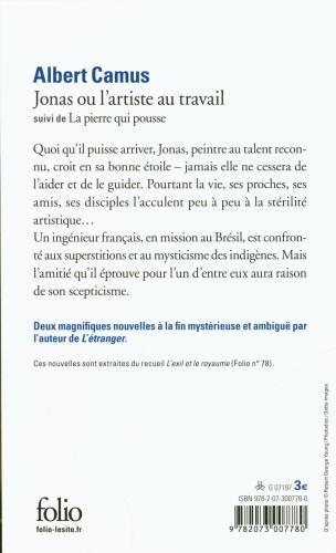 Image du produit Jonas ou L'artiste au travail. Suivi de La pierre qui pousse (Français, Camus Albert, 2023)
