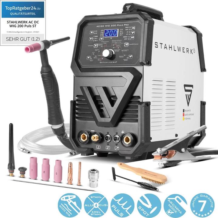 Actual product image Stahlwerk Digital welder AC/DC TIG 200 Pulse Pro IGBT Inverter 200A