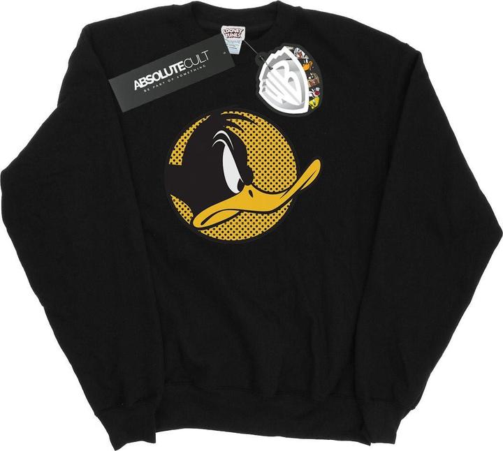 Actual product image Looney Tunes Mens Daffy Duck Dotted Profile Sweatshirt (L)