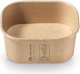 Actual product image Naturesse Baeger rektangulaer 250ml L125xW105xH40mm Kraft/PLA bionedbrydelig FSC brun,10 pk x 50 stk/krt
