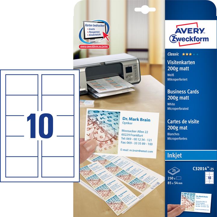 Avery Classico (185 g/m², 250 x, A4)