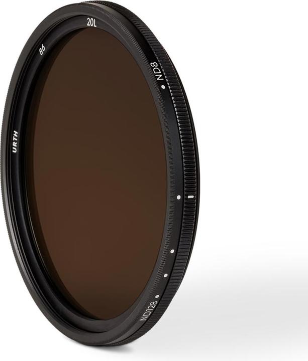 Image du produit Urth 86mm ND8 128 (3 7 Stop) Filtre à objectif ND variable (Plus+) (Filtre gris neutre, 86 mm)