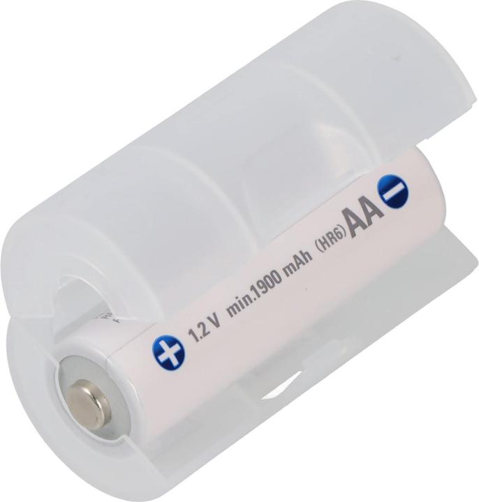 Actual product image Panasonic 2x adapter C, Baby, LR14 and eneloop battery NiMH, Mignon, AA, HR06 (2 pcs., R14, C, 2000 mAh)