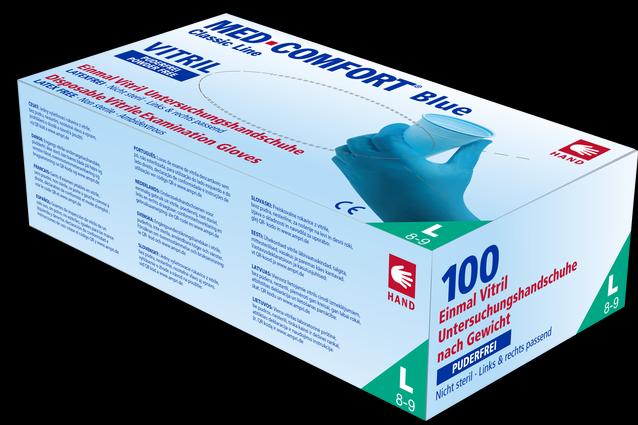Med-Comfort Vitril gloves powder free 100 pcs.size L (L)