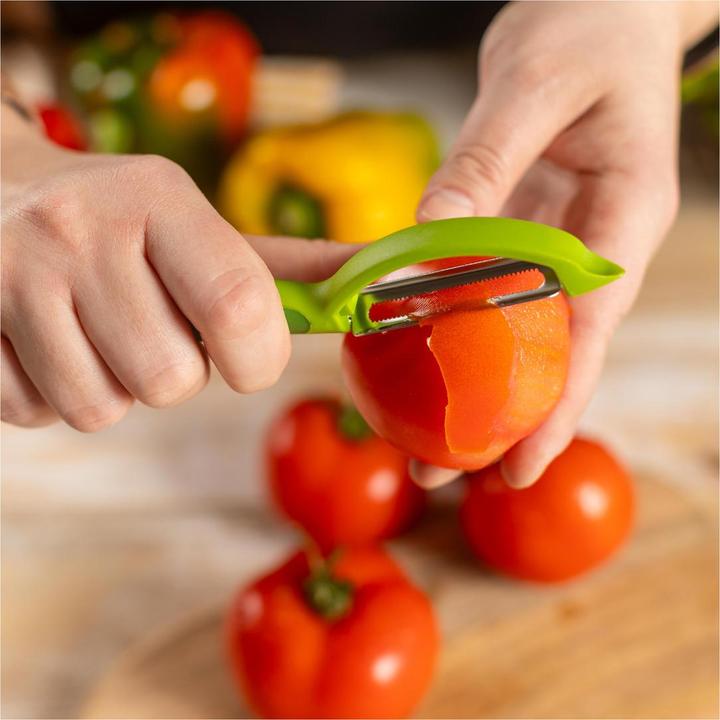 Image du produit Kuhn Rikon Eplucheur piranha swivel denté vert