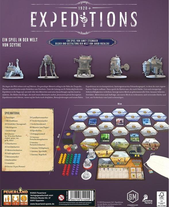 Image du produit Feuerland FEU31025 - Expeditions, jeu de société, pour 1-5 joueurs, à partir de 14 ans (DE edition) (Allemand)