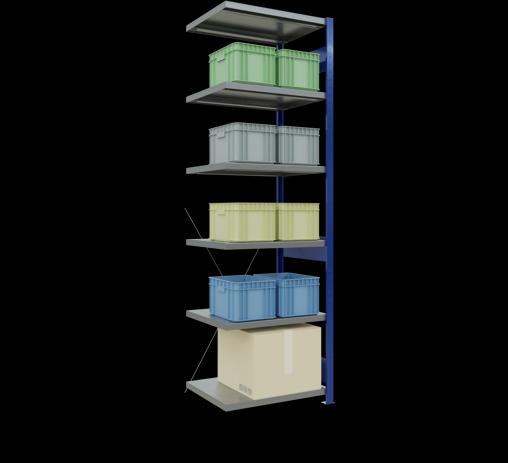 Actual product image Schulte Lagertechnik MULTIplus250 boltless bay system with cross brace