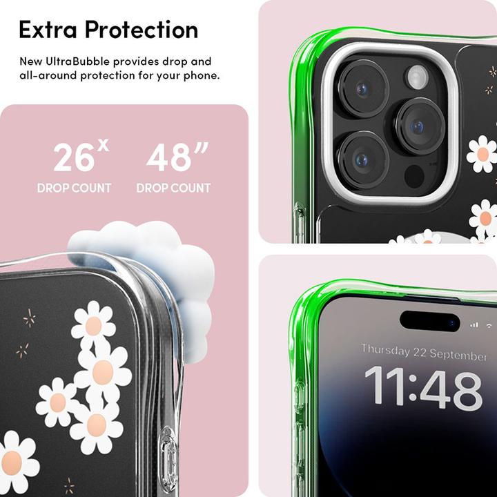Actual product image Cyrill Cecile MAG iPhone 15 Pro 6.1" Magsafe white daisy ACS06759 (Apple iPhone 15 Pro)