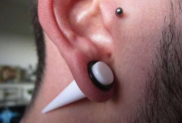 Image du produit Hermex 20mm Plug Oreille Expander Piercing en Bioplastique Blanc - Blanc (Silicone, Acrylique)