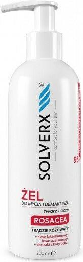 Solverx Rosacea Reinigungs- und Make-up-Entfernungsgel für Rosacea (Reinigungslotion, 200 ml)